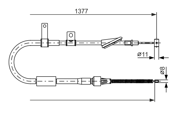Cablu, frana de parcare 1 987 477 605 BOSCH