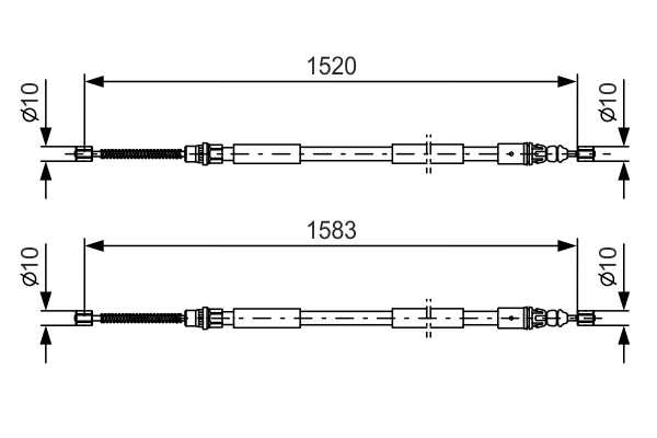 Cablu, frana de parcare 1 987 477 616 BOSCH
