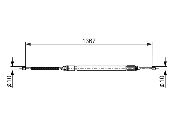 Cablu, frana de parcare 1 987 477 640 BOSCH