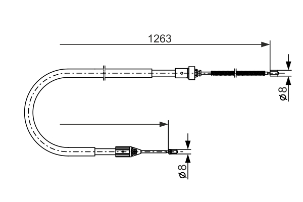 Cablu, frana de parcare 1 987 477 642 BOSCH