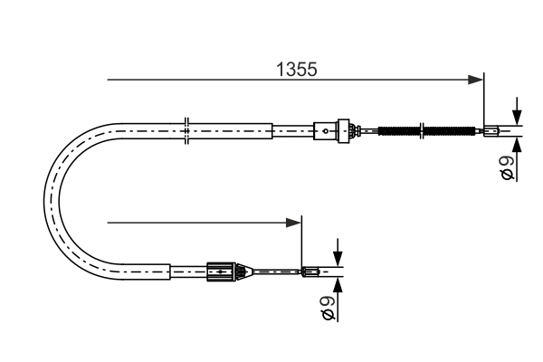 Cablu, frana de parcare 1 987 477 644 BOSCH