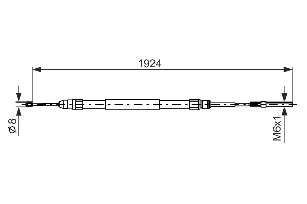 Cablu, frana de parcare 1 987 477 693 BOSCH