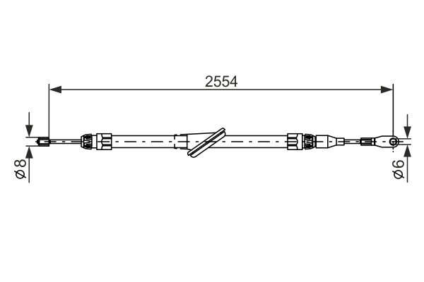 Cablu, frana de parcare 1 987 477 699 BOSCH