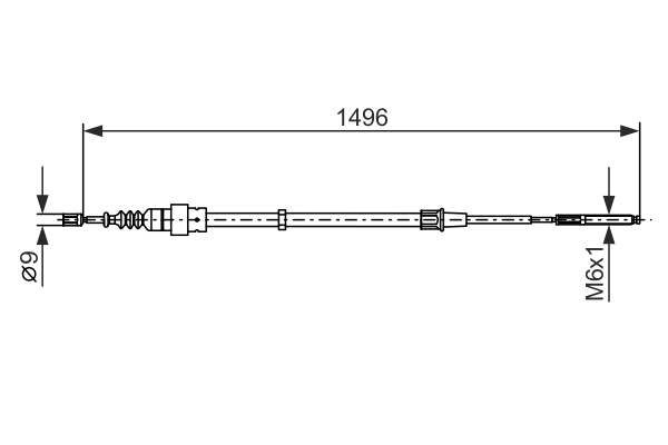 Cablu, frana de parcare 1 987 477 705 BOSCH