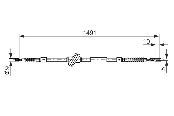 Cablu, frana de parcare 1 987 477 708 BOSCH