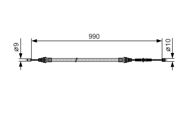 Cablu, frana de parcare 1 987 477 751 BOSCH