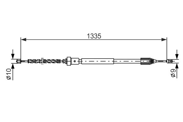 Cablu, frana de parcare 1 987 477 783 BOSCH