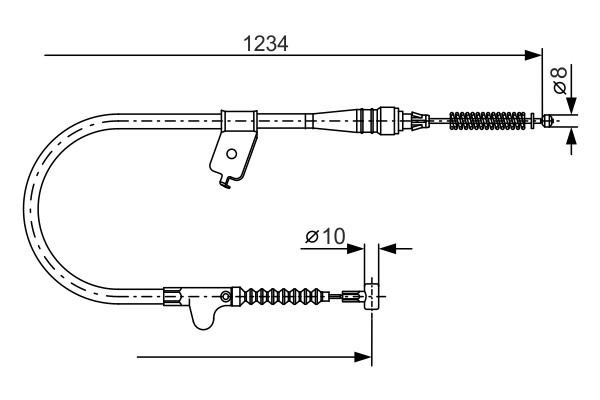 Cablu, frana de parcare 1 987 477 816 BOSCH