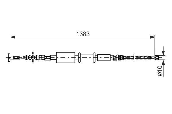 Cablu, frana de parcare 1 987 477 826 BOSCH