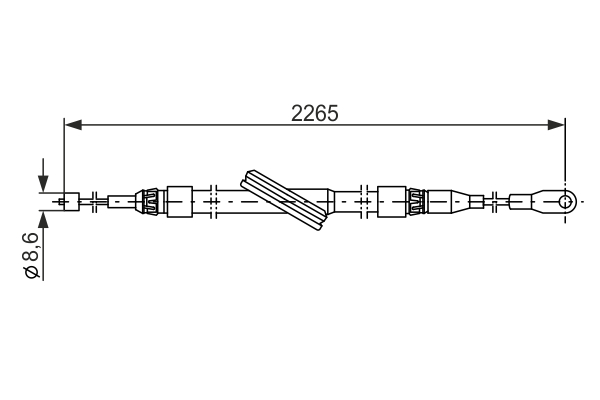 Cablu, frana de parcare 1 987 477 844 BOSCH