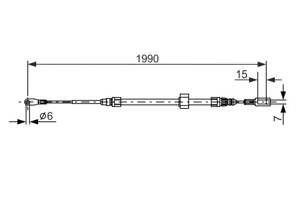 Cablu, frana de parcare 1 987 477 854 BOSCH