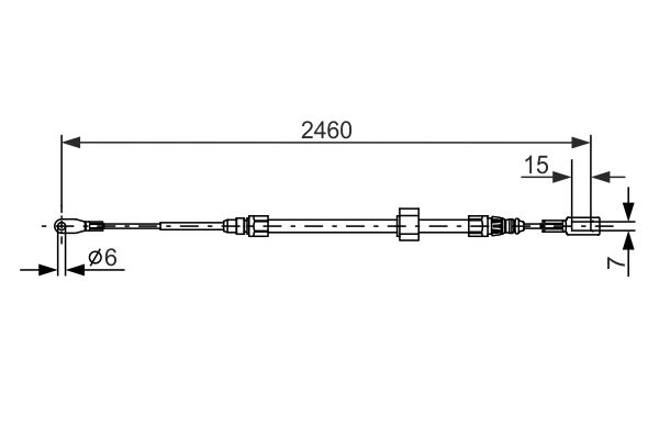 Cablu, frana de parcare 1 987 477 855 BOSCH