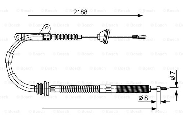 Cablu, frana de parcare 1 987 477 879 BOSCH