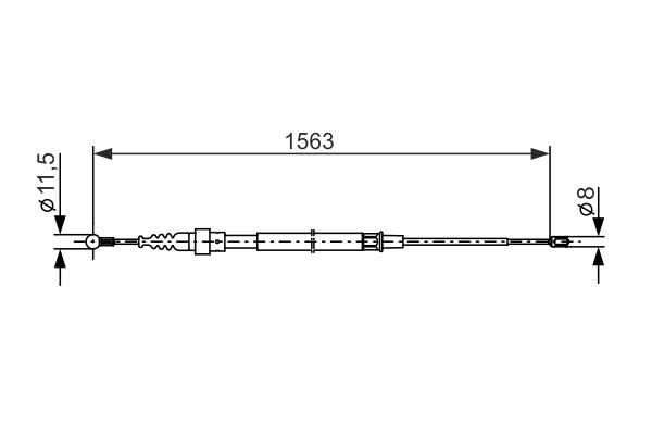 Cablu, frana de parcare 1 987 477 891 BOSCH