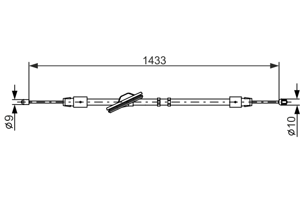 Cablu, frana de parcare 1 987 477 898 BOSCH