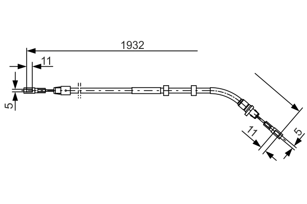 Cablu, frana de parcare 1 987 477 904 BOSCH