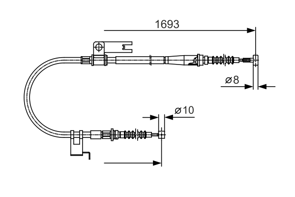 Cablu, frana de parcare 1 987 477 917 BOSCH