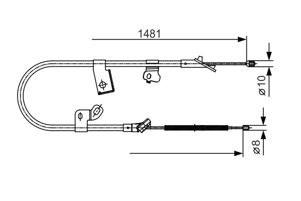 Cablu, frana de parcare 1 987 477 919 BOSCH