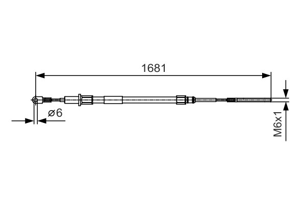 Cablu, frana de parcare 1 987 477 924 BOSCH