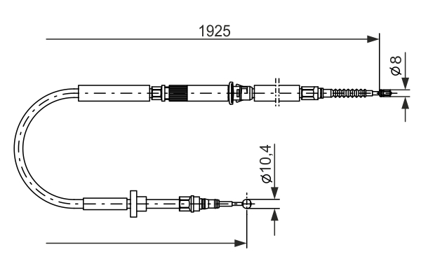 Cablu, frana de parcare 1 987 477 959 BOSCH