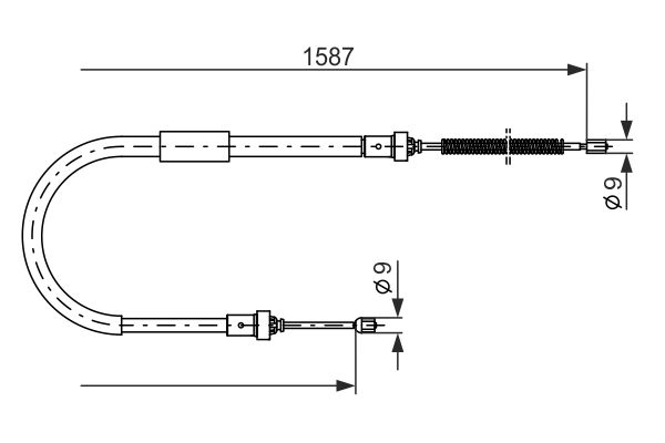 Cablu, frana de parcare 1 987 477 965 BOSCH