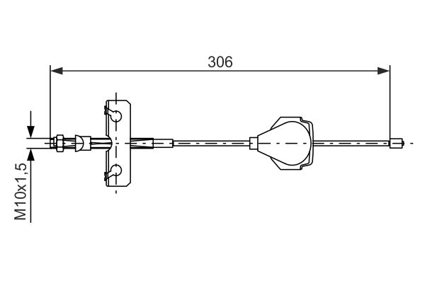 Cablu, frana de parcare 1 987 477 990 BOSCH