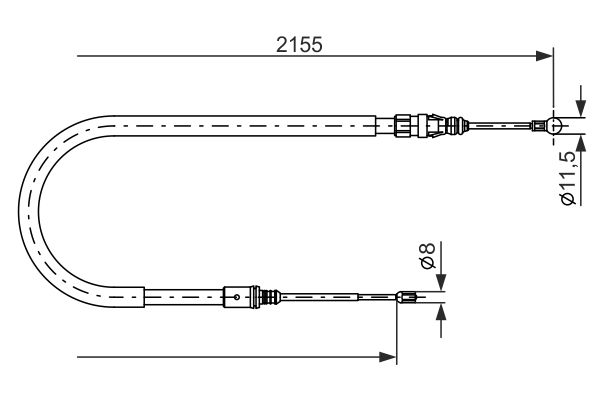 Cablu, frana de parcare 1 987 477 994 BOSCH