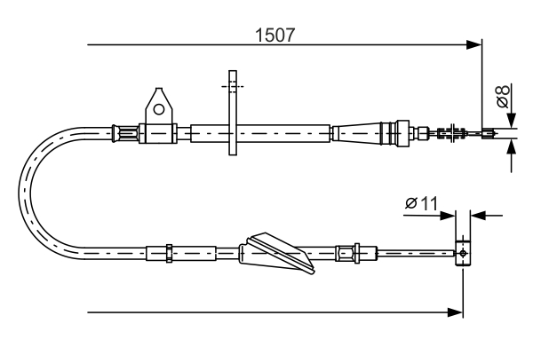 Cablu, frana de parcare 1 987 477 995 BOSCH