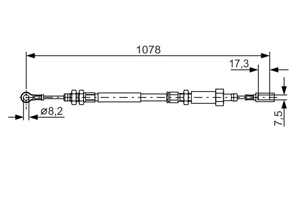 Cablu, frana de parcare 1 987 482 002 BOSCH