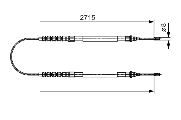 Cablu, frana de parcare 1 987 482 003 BOSCH