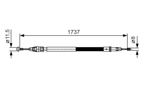 Cablu, frana de parcare 1 987 482 008 BOSCH