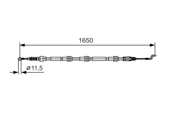 Cablu, frana de parcare 1 987 482 016 BOSCH