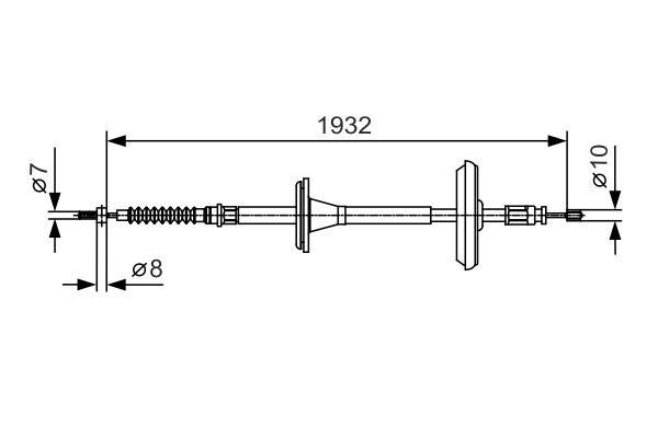 Cablu, frana de parcare 1 987 482 021 BOSCH