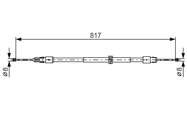 Cablu, frana de parcare 1 987 482 024 BOSCH