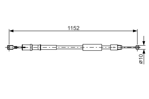 Cablu, frana de parcare 1 987 482 025 BOSCH