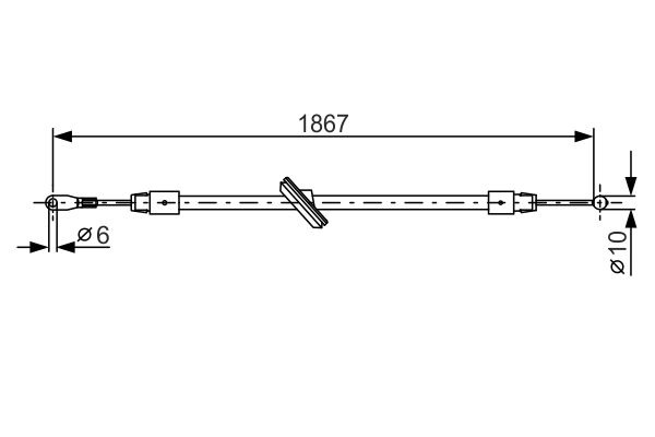 Cablu, frana de parcare 1 987 482 028 BOSCH