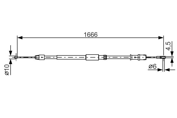 Cablu, frana de parcare 1 987 482 032 BOSCH