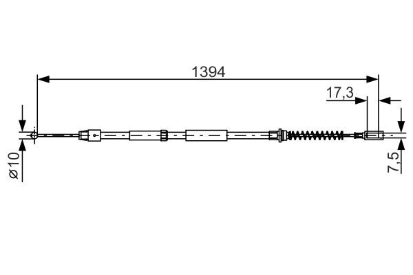 Cablu, frana de parcare 1 987 482 033 BOSCH