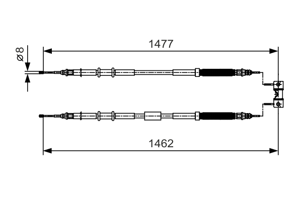 Cablu, frana de parcare 1 987 482 037 BOSCH