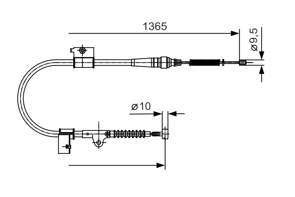 Cablu, frana de parcare 1 987 482 048 BOSCH