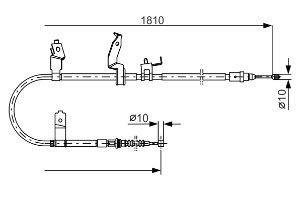 Cablu, frana de parcare 1 987 482 052 BOSCH