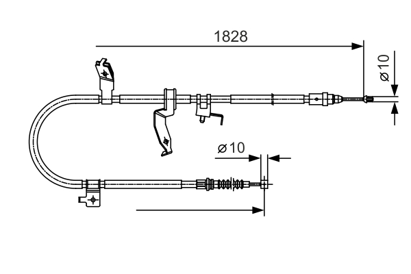 Cablu, frana de parcare 1 987 482 053 BOSCH
