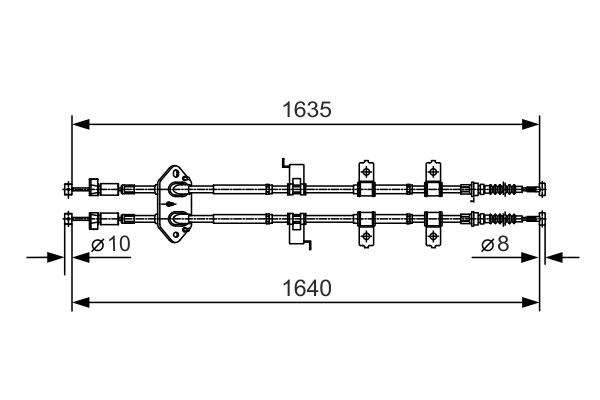 Cablu, frana de parcare 1 987 482 054 BOSCH