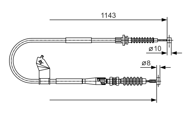 Cablu, frana de parcare 1 987 482 055 BOSCH
