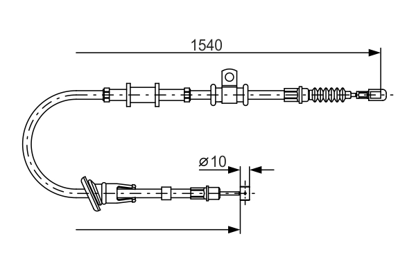 Cablu, frana de parcare 1 987 482 065 BOSCH