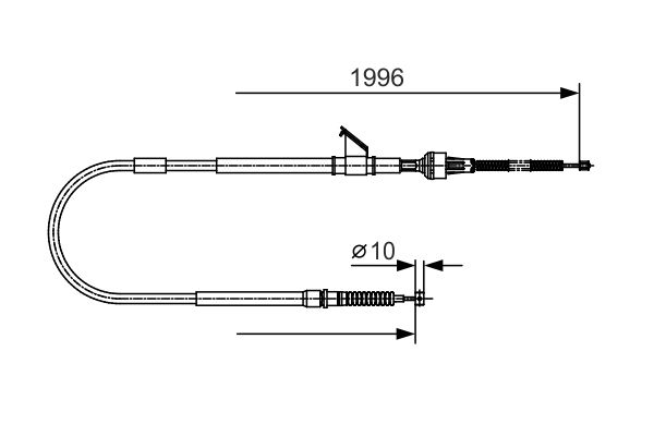 Cablu, frana de parcare 1 987 482 068 BOSCH