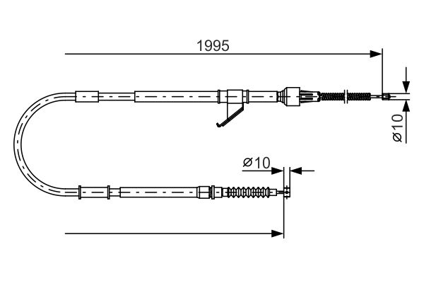 Cablu, frana de parcare 1 987 482 069 BOSCH