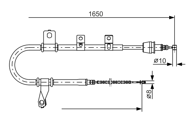 Cablu, frana de parcare 1 987 482 074 BOSCH