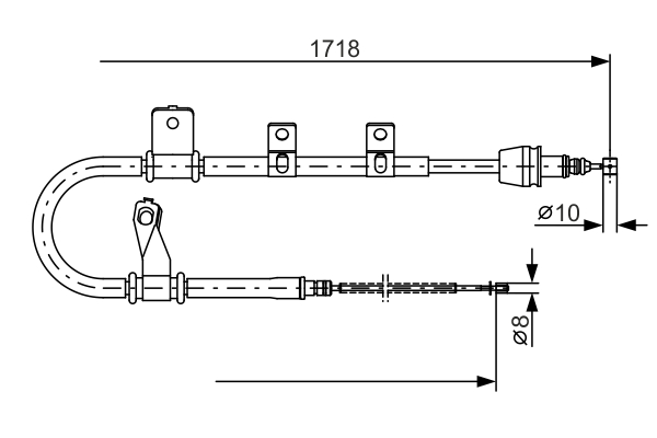 Cablu, frana de parcare 1 987 482 075 BOSCH