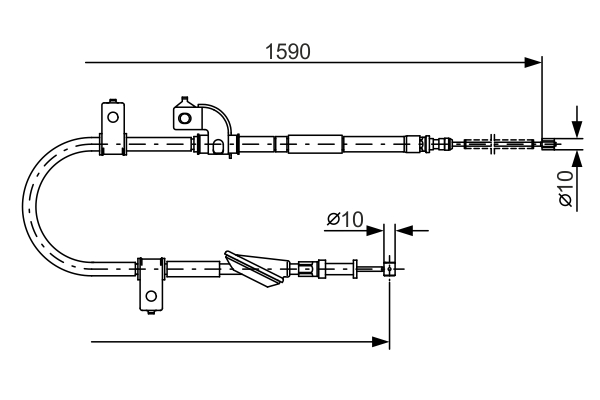 Cablu, frana de parcare 1 987 482 078 BOSCH